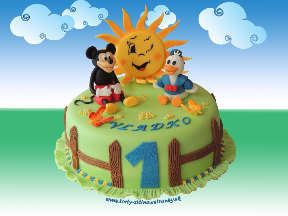 Torta s postavičkami Mickey Mouse a Donald Duck 2.