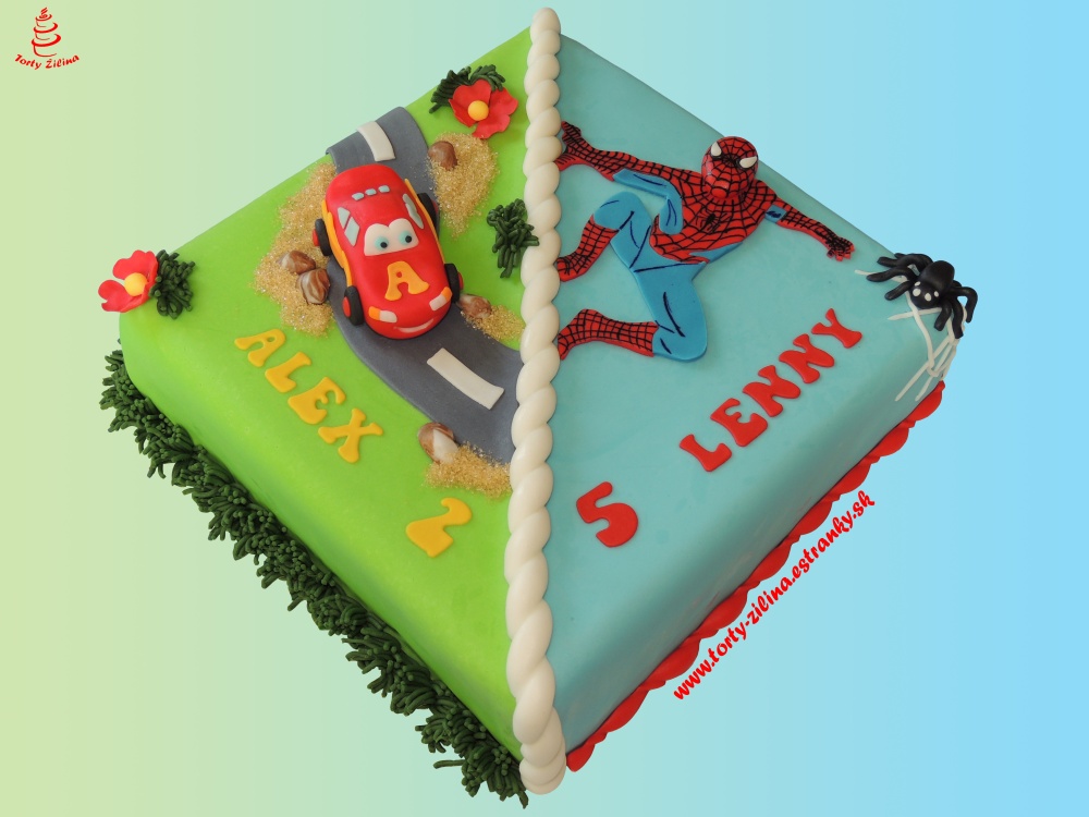 Torta Mcqueen & Spiderman.