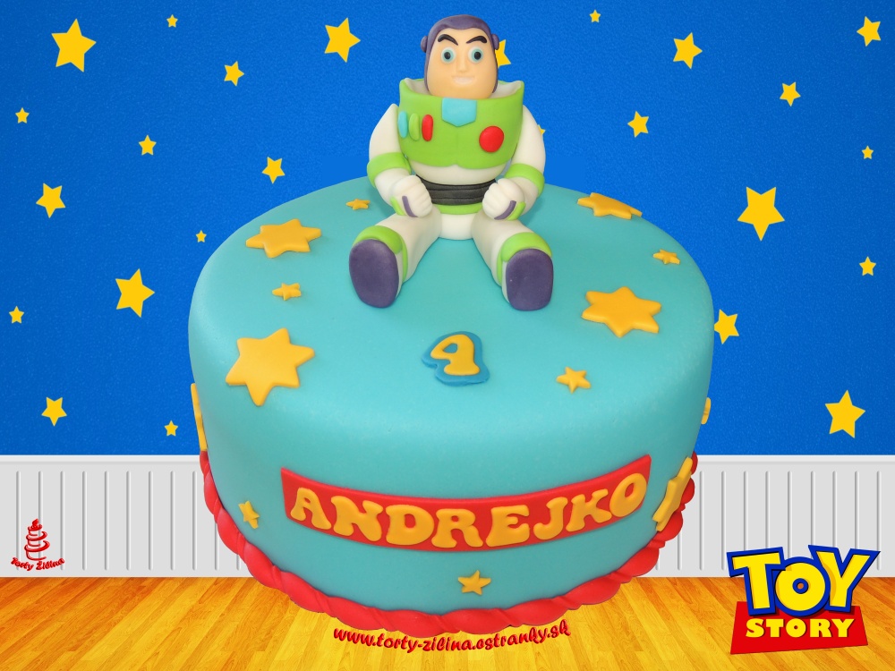 Torta s postavičkou Buzz Lightyear z rozprávky Toy story.