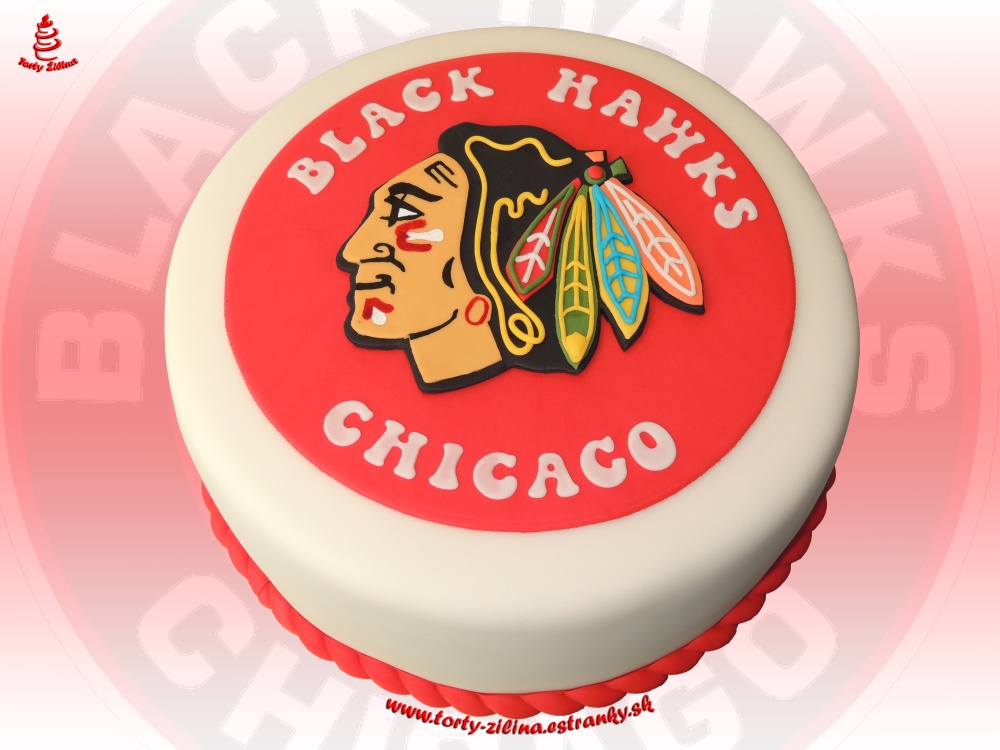 Torta s logom Chicago Blackhawks.