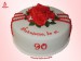 Narodeninová torta s červenými ružami 2.